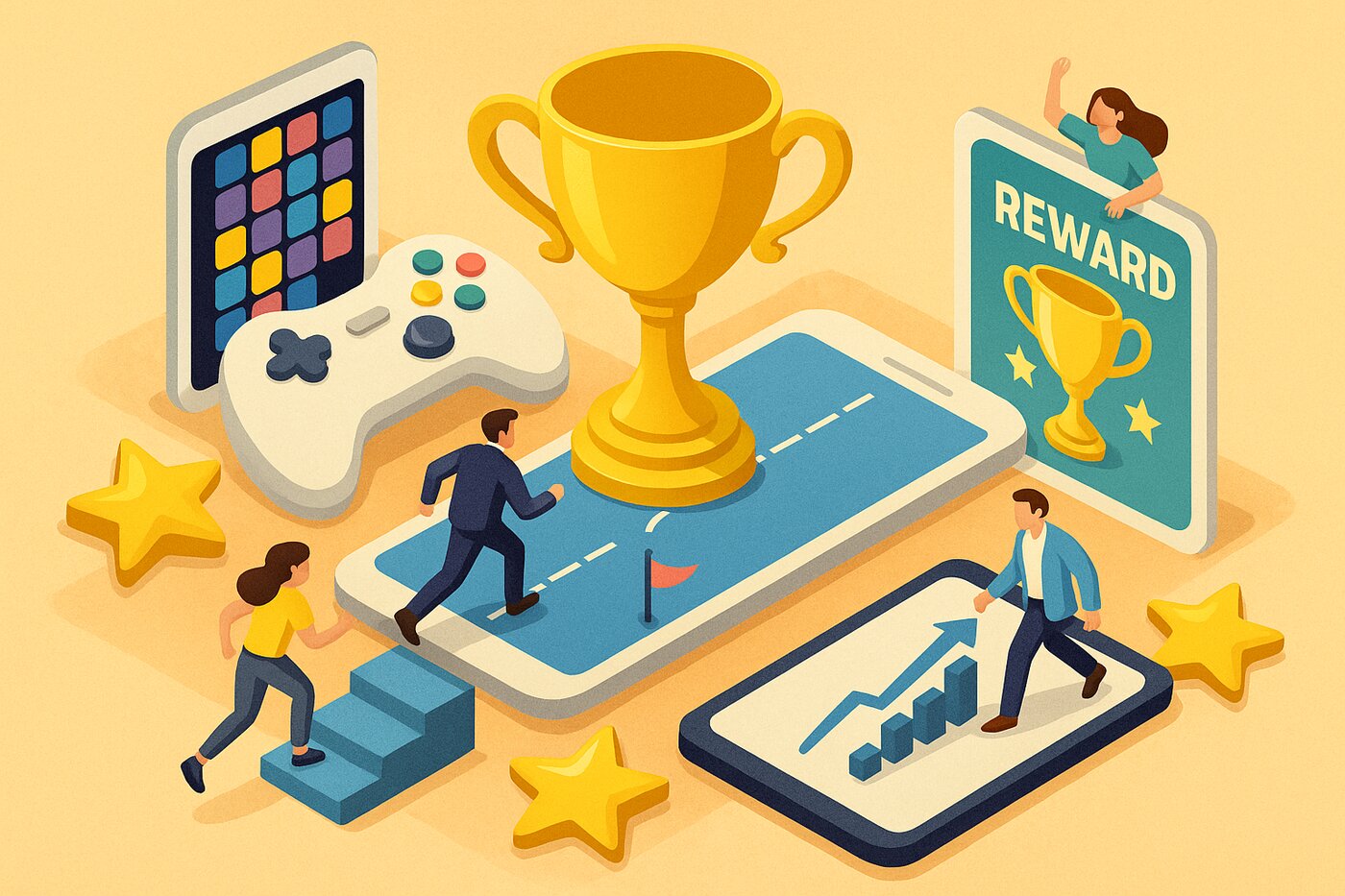Gamification in marketing combines reward systems and progress into an emotional brand experience