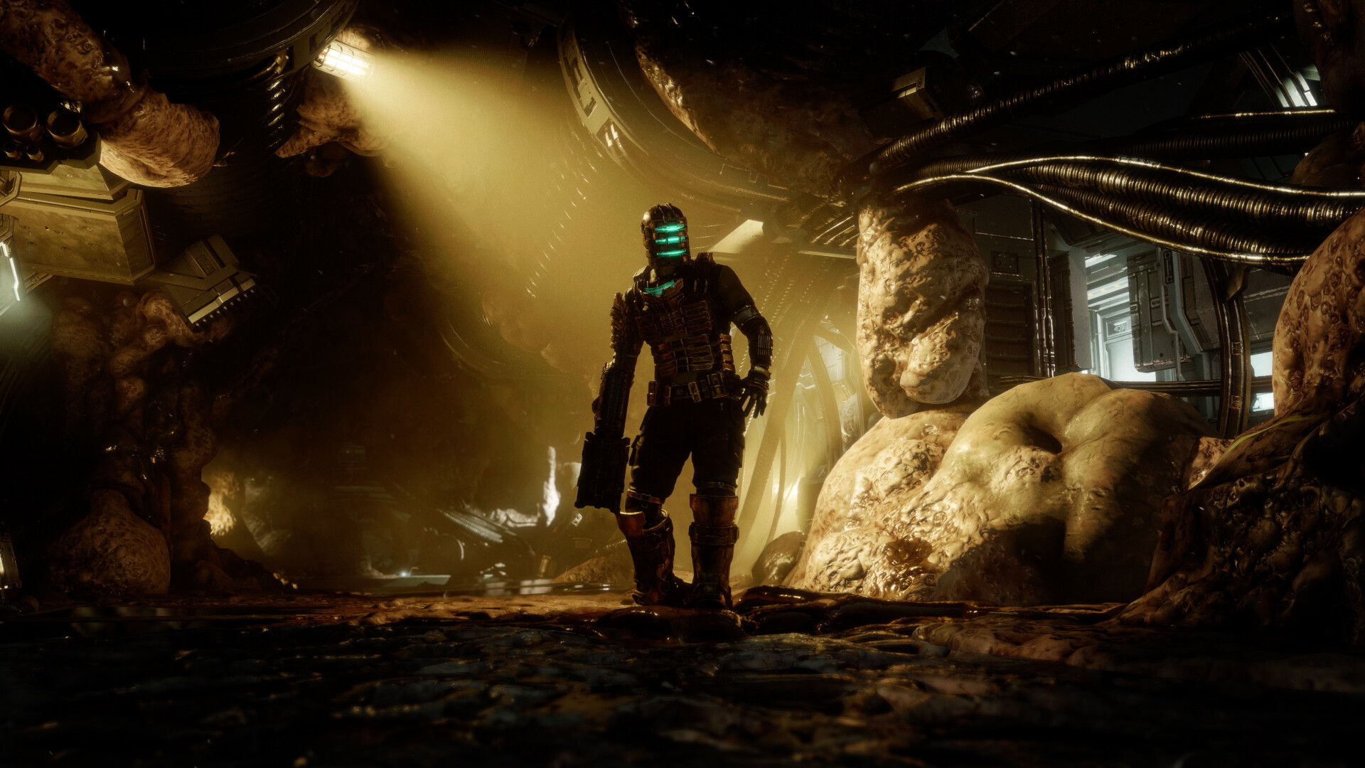 The Dead Space Remake runs on the Frostbite engine, starring engineer Isaac Clarke